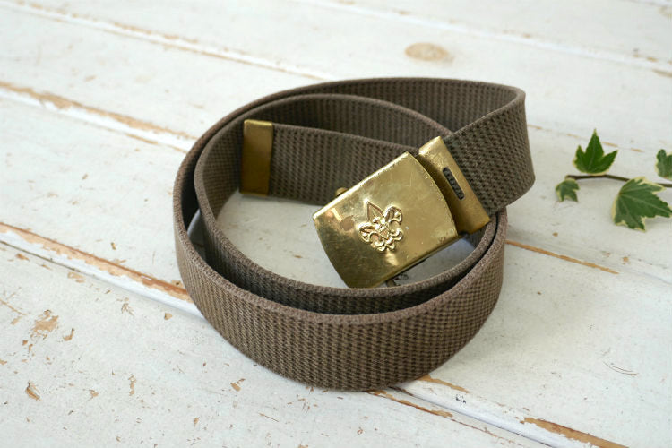 BOY SCOUT ボーイスカウト BSA Solid Brass 真鍮製 カーキ 70's ヴィンテージ ベルトガチャベルト USA