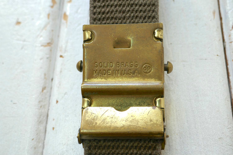 BOY SCOUT ボーイスカウト BSA Solid Brass 真鍮製 カーキ 70's ヴィンテージ ベルトガチャベルト USA