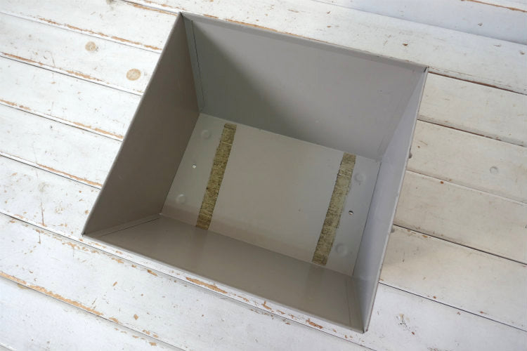 USA メタル製 ヴィンテージ 書類ケース 書類バスケット ファイルケース インダストリアル 工業系 ベージュグレー　