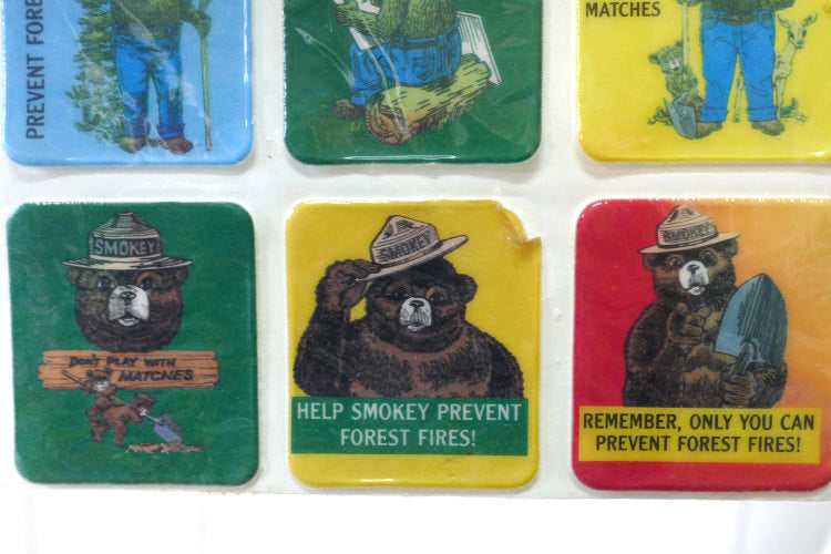 SMOKEY BEAR VINYL STICKERS スモーキーベア ヴィンテージ 森林火災防止 キャラクター ステッカー シール 1シート