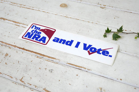 I'm the NRA and I Vote ☑️全米ライフル協会 アドバタイジング ヴィンテージ バンパー ステッカー シール)