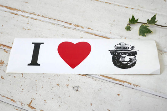 I LOVE ❤️ SMOKEY BEAR  スモーキーベア ヴィンテージ ステッカー クマ シール USA アメ車 バンパーステッカー