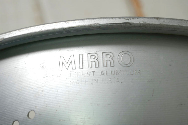 MIRRO スター 星モチーフ アルミ製 ハンドル&脚付き ヴィンテージ コランダー 水切りボウル USA