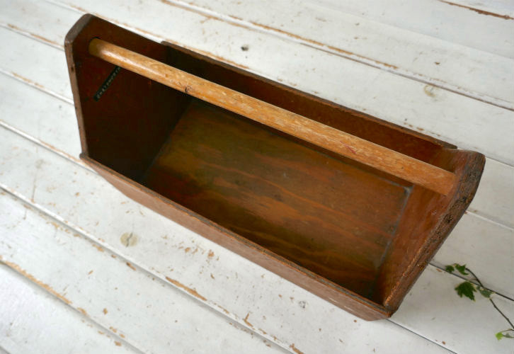 CHATSWORTH 木製 シャビー ヴィンテージ ツールボックス キャリーケース 木箱 工具ケース USA