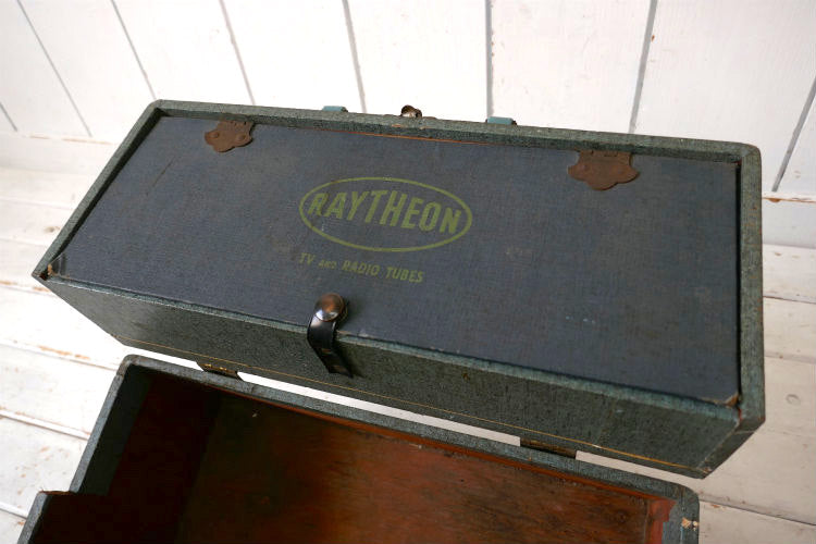 RAYTHEON JUNIOR TUBE CASE 木製 部品&パーツ 仕切り付き ヴィンテージ OLD 真空管ケース 収納ケース USA