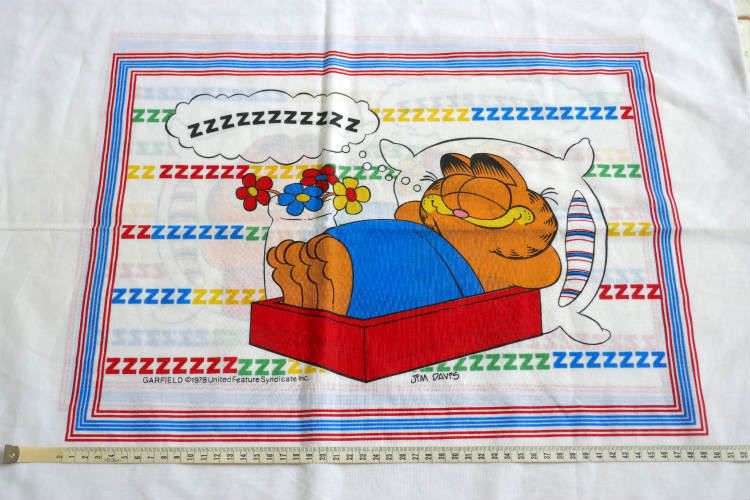 ガーフィールド Garfield アメコミ ZZZ 夢の中 ビンテージ USED ピローケース 枕カバー USA