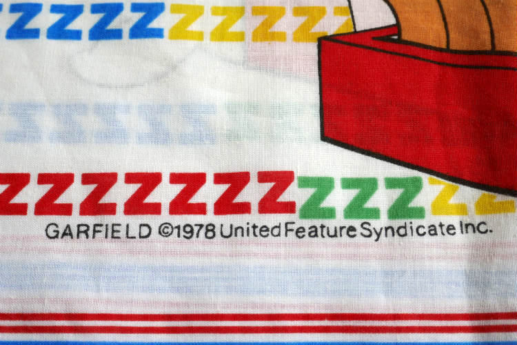 ガーフィールド Garfield アメコミ ZZZ 夢の中 ビンテージ USED ピローケース 枕カバー USA