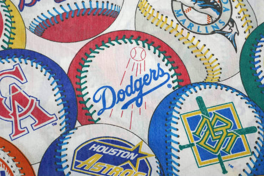 MLB メジャーリーグ チームロゴ 野球ボール ユーズドシーツ ベッドシーツ フラットタイプ USA