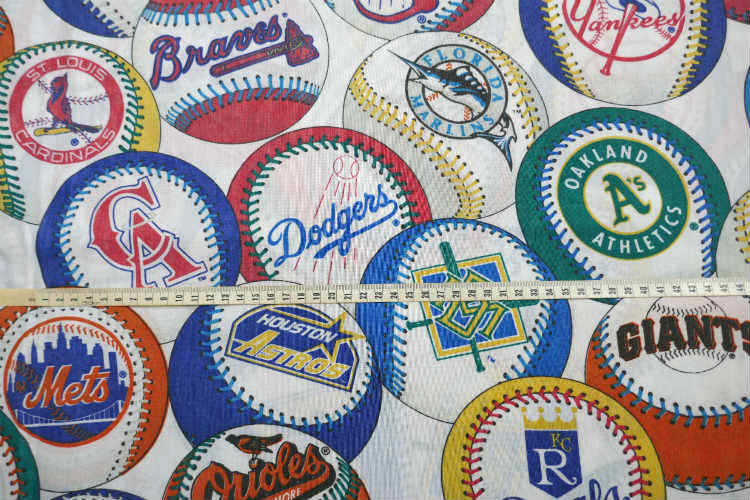 MLB メジャーリーグ チームロゴ 野球ボール ユーズドシーツ ベッドシーツ フラットタイプ (1/2) USA