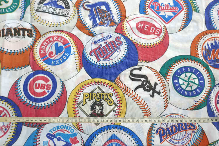 MLB メジャーリーグ チームロゴ 野球ボール ユーズドシーツ ベッドシーツ フラットタイプ (1/2) USA