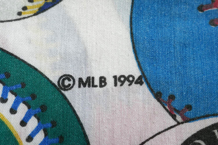 MLB メジャーリーグ チームロゴ 野球ボール ユーズドシーツ ベッドシーツ フラットタイプ (1/2) USA
