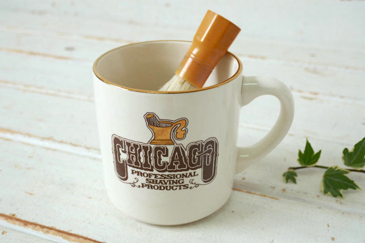 CHICAGO PROFESSIONAL SHAVING PRODUCTS セラミック製 60's ヴィンテージ シェービングカップ シェービングマグ Barber  USA