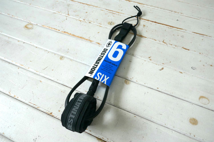 DESTINATION デスティネーション 6FT ダブルスウェベル リーシュコード  マットブラック  ミディアム ウエーブ サーフィン ショートボード用