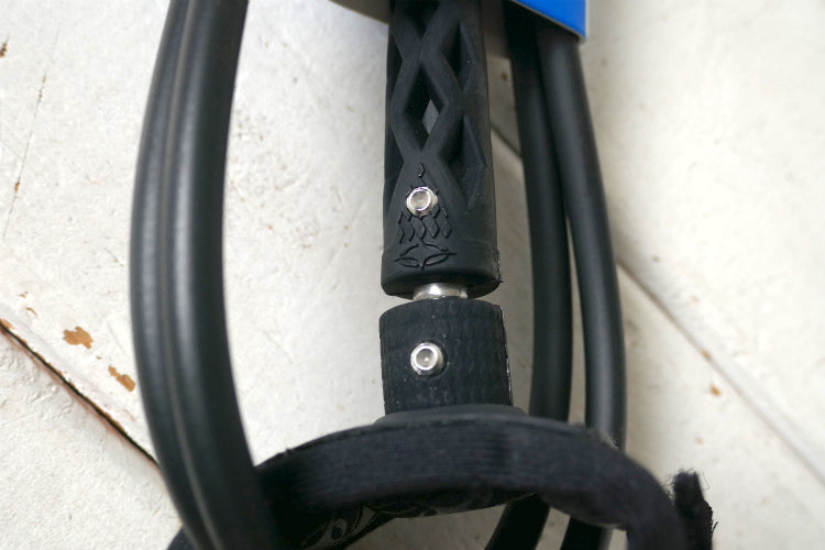 DESTINATION デスティネーション 6FT ダブルスウェベル リーシュコード  マットブラック  ミディアム ウエーブ サーフィン ショートボード用