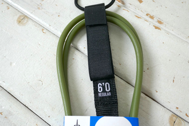 DESTINATION デスティネーション ６FT モスグリーン ダブルスウェベル リーシュコード レギュラーモデル マット サーフィン ショートボード用