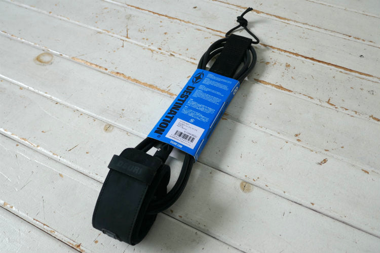 DESTINATION デスティネーション 8FT リーシュコード マットブラック サーフィン ミッドレングス サーフボード&ファンボード用