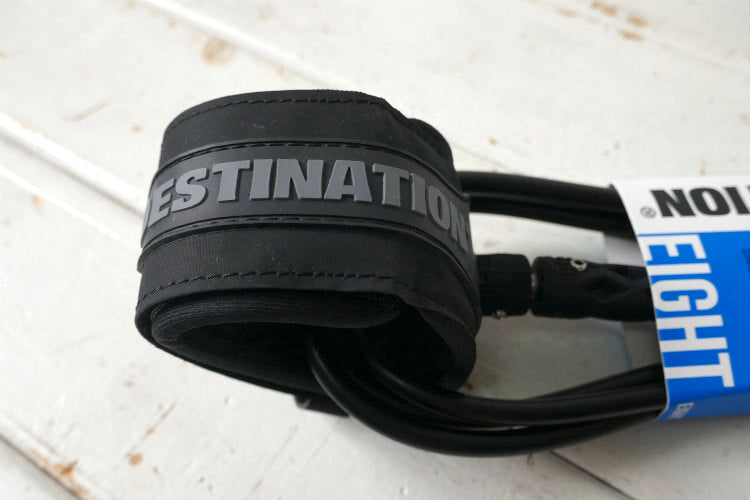 DESTINATION デスティネーション 8FT リーシュコード マットブラック サーフィン ミッドレングス サーフボード&ファンボード用