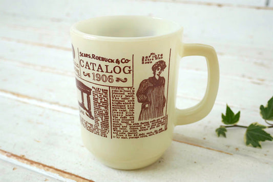 Fire King ファイヤーキング SEARS ROEBUCK&CO CATALOG 1906 アドバタイジング ヴィンテージ マグカップ アドマグ 食器USA