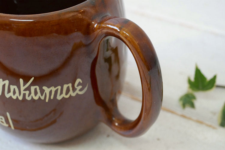 Kava Craft Hawaii ハワイ Opal セラミック製 ウッド柄 70's ヴィンテージ マグカップ カップ 食器