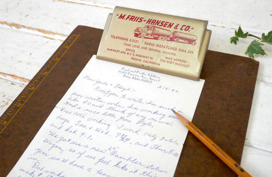 M. FRIIS HANSEN&CO 運送会社 タンクローリー アドバタイジング 定規付き 50's ヴィンテージ クリップボード バインダー USA