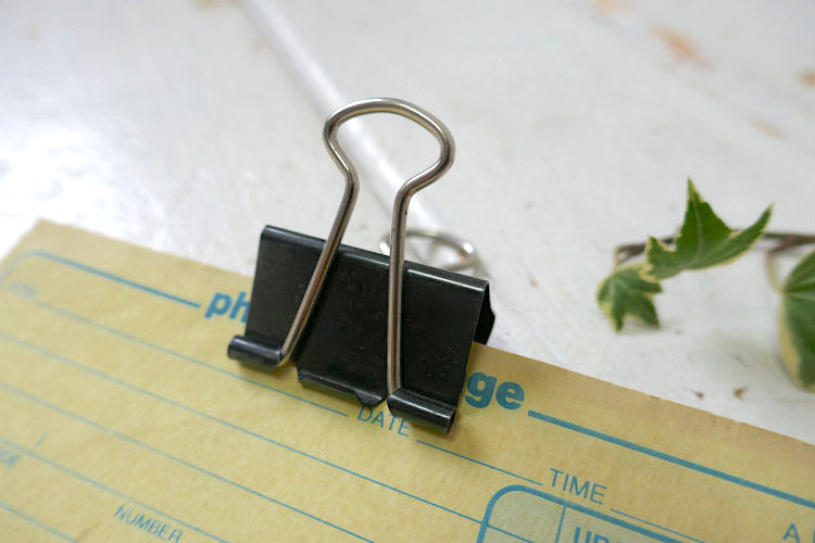 IDL ブラックカラー No.50 MEDIUM ヴィンテージ クリップ バインダークリップ ダブルクリップ 文房具 USA