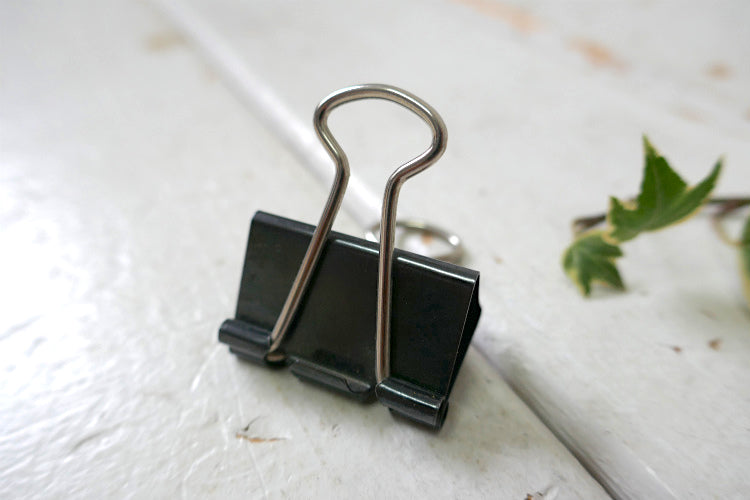 IDL ブラックカラー No.50 MEDIUM ヴィンテージ クリップ バインダークリップ ダブルクリップ 文房具 USA