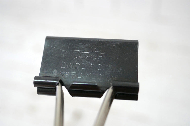 IDL ブラックカラー No.50 MEDIUM ヴィンテージ クリップ バインダークリップ ダブルクリップ 文房具 USA