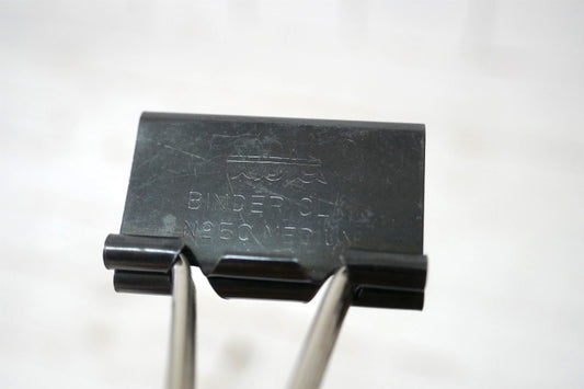 IDL ブラックカラー No.50 MEDIUM ヴィンテージ クリップ バインダークリップ ダブルクリップ 文房具 USA