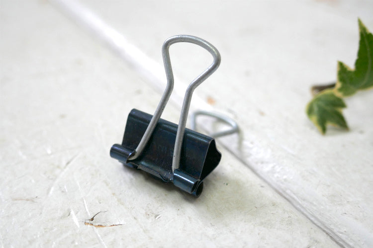 ブラックカラー ミニサイズ ヴィンテージ クリップ バインダークリップ ダブルクリップ 文房具 USA