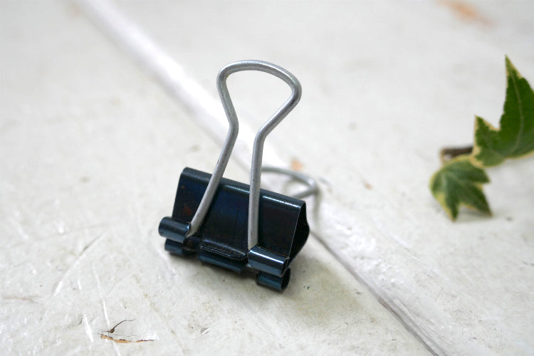 ブラックカラー ミニサイズ ヴィンテージ クリップ バインダークリップ ダブルクリップ 文房具 USA