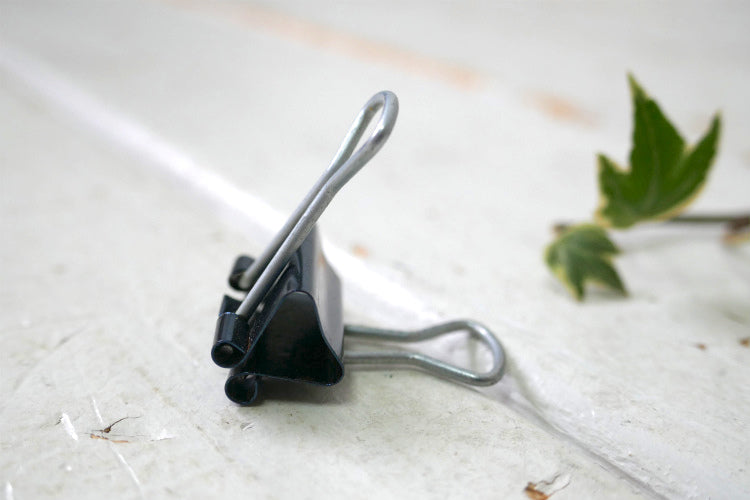 ブラックカラー ミニサイズ ヴィンテージ クリップ バインダークリップ ダブルクリップ 文房具 USA