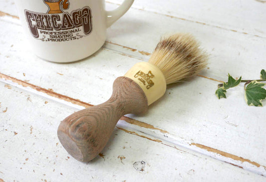 CHICAGO PROFESSIONAL SHAVING PRODUCTS 木製ハンドル 60's ヴィンテージ シェービングブラシ 髭ブラシ Barber USA