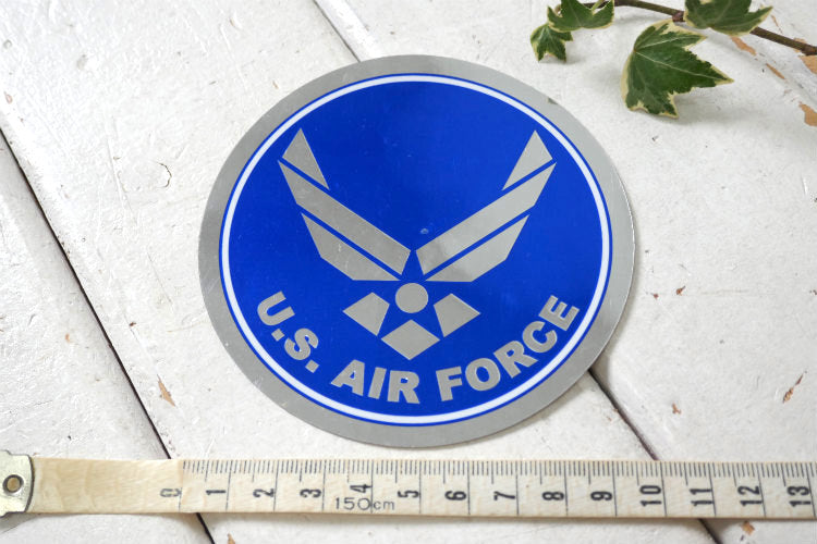 U.S. AIR FORCE アメリカ空軍  エンブレム  ミリタリー  ヴィンテージ 反射 ステッカー デカール