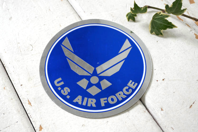 U.S. AIR FORCE アメリカ空軍  エンブレム  ミリタリー  ヴィンテージ 反射 ステッカー デカール