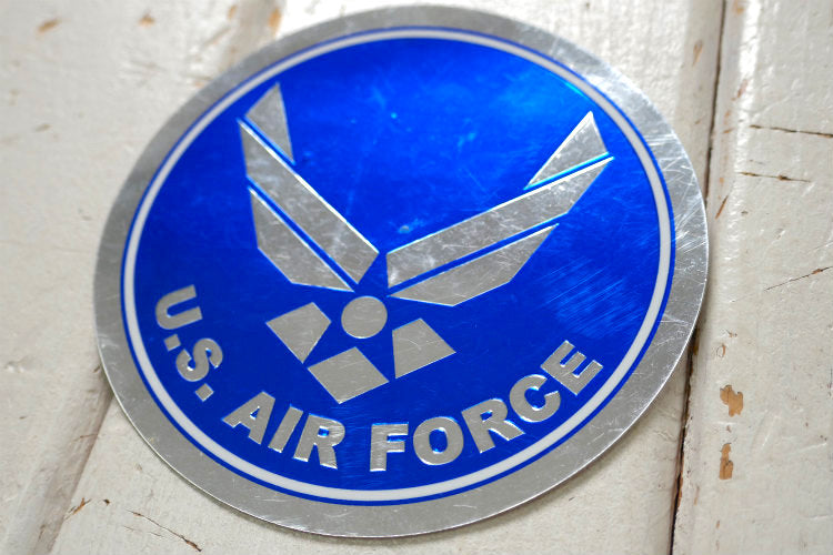 U.S. AIR FORCE アメリカ空軍  エンブレム  ミリタリー  ヴィンテージ 反射 ステッカー デカール