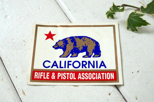 1875y~ CALIFORNIA RIFLE&PISTOL ASSOCIATION カリフォルニア ライフル&ピストル協会 ヴィンテージ ステッカー USA ステッカーチューン