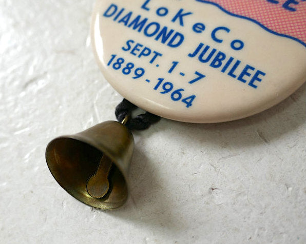 1889-1964y Jubilee Belle Diamond Jubilee ヴィンテージ  アドバタイジング  OLD 缶バッジ USA