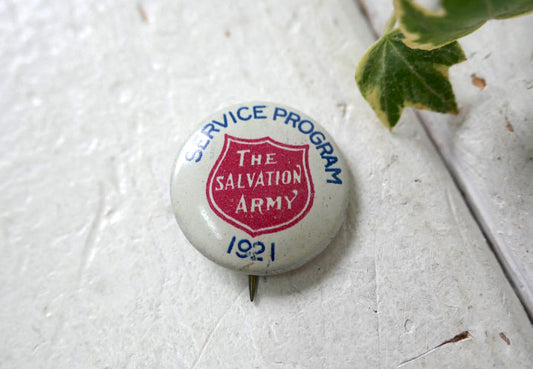 1921y THE SALVATION ARMY サルベーションアーミー ヴィンテージ OLD 缶バッジ USA