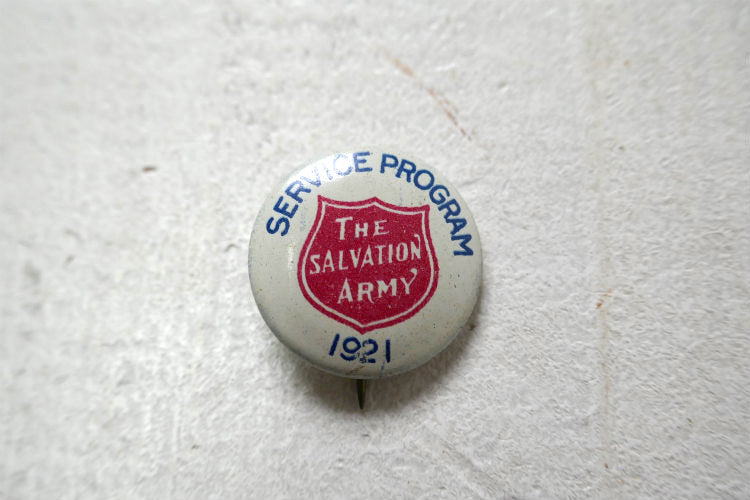 1921y THE SALVATION ARMY サルベーションアーミー ヴィンテージ OLD 缶バッジ USA