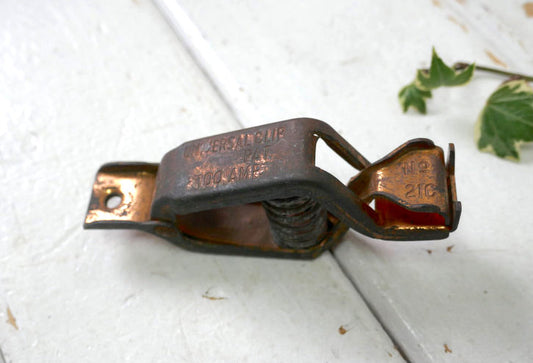 Mueller Elec Co Universal Clip 銅製 ヴィンテージ ワニ口クリップ アリゲータークリップ ツール USA