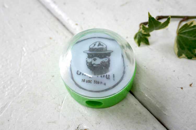 SMOKEY BEAR スモーキーベア Only You! ドーム型 ヴィンテージ 鉛筆削り ペンシルシャープナー USA