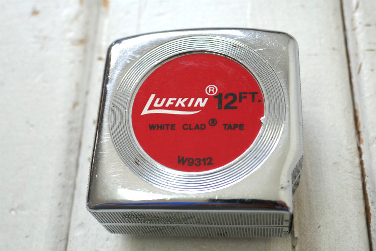 1869y~ LUFKIN ラフキン 12フィート  ベルトクリップ付き ヴィンテージ メジャー メジャーテープ 巻尺 USA