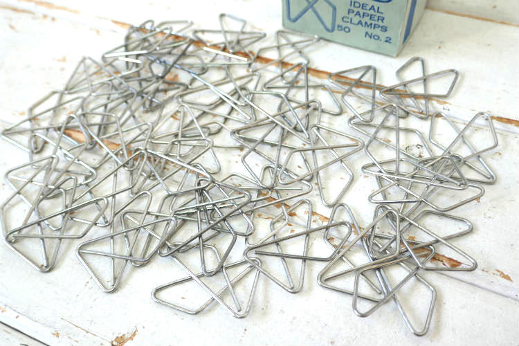 Noesting IDEAL PAPER CLAMPS NO.2 アメリカ製 箱入り60's ヴィンテージ ペーパークリップ USA