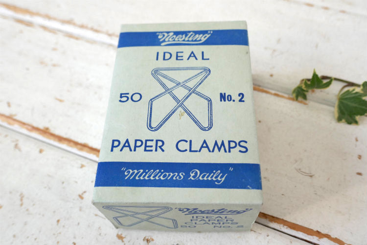 Noesting IDEAL PAPER CLAMPS NO.2 アメリカ製 箱入り60's ヴィンテージ ペーパークリップ USA