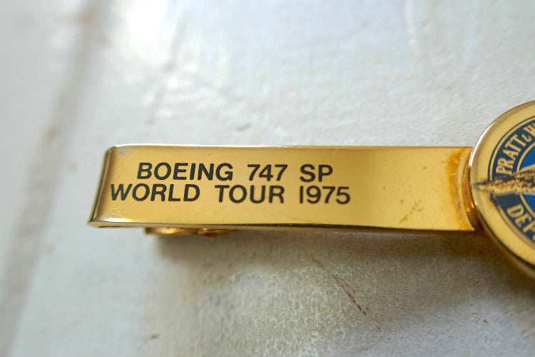 BOEING 747 SP WORLD TOUR 1975 ボーイン社 PRATT&WHITNEY 飛行機 航空機 ヴィンテージ タイピン