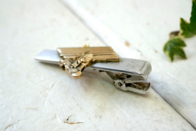 1960y USA ラジアルアームソー 大工道具 工具 モチーフ ヴィンテージ タイピン アクセサリー 小物