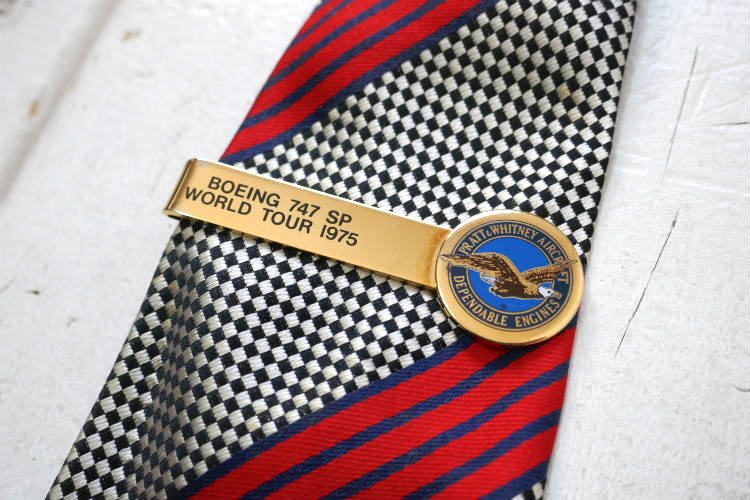 BOEING 747 SP WORLD TOUR 1975 ボーイン社 PRATT&WHITNEY 飛行機 航空機 ヴィンテージ タイピン