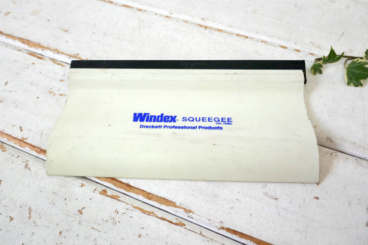 Windex Squeegee ウィンデックス Ettore製 ゴムブレード ガラス清掃 ヴィンテージ スクイージー 水切りワイパー 清掃用品  USA②