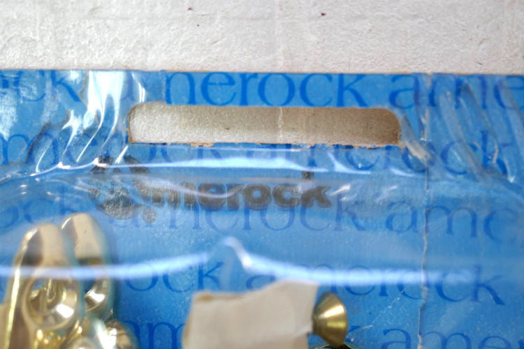 Amerock 真鍮 ポリッシュドブラス キャビネット用 デッドストック未使用 ヴィンテージ ヒンジ 蝶番 部品 USA 金具