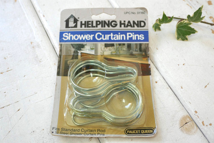 The Faucet Queen Inc Helping Hand ダルマ型 デッドストック ヴィンテージ シャワーカーテン フック 12個入り